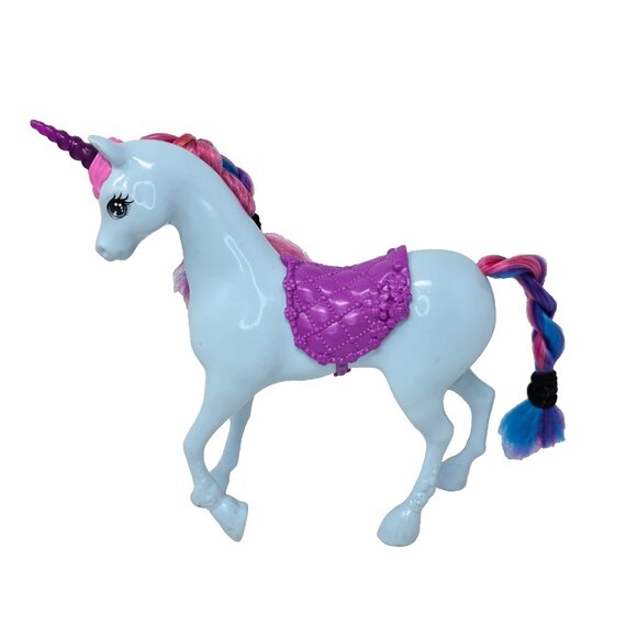 2015 Mattel Barbie Unicorn Horse Dreamtopia Toy Blue Rainbow Hair - Picture 1 of 8